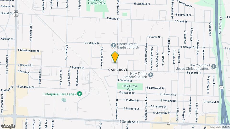 1341 S Oak Grove Ave Map and Location Details