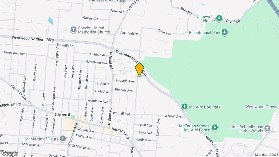 3904 Boudinot Ave Map and Location Details