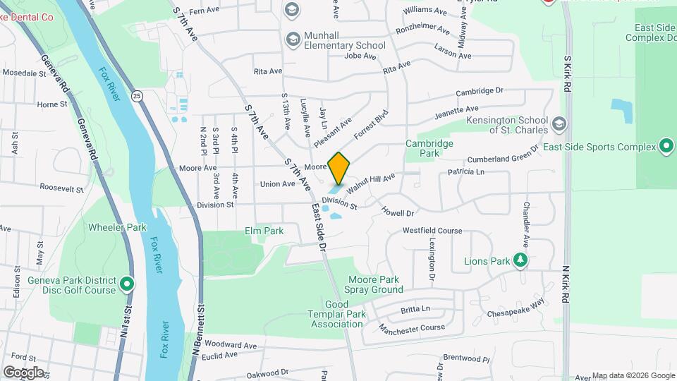 1454 Walnut Hill Ave Map and Location Details