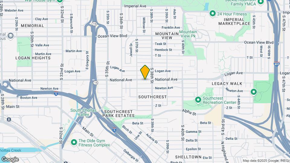 3745-3749 National Ave Mapa y Detalles de la Ubicación