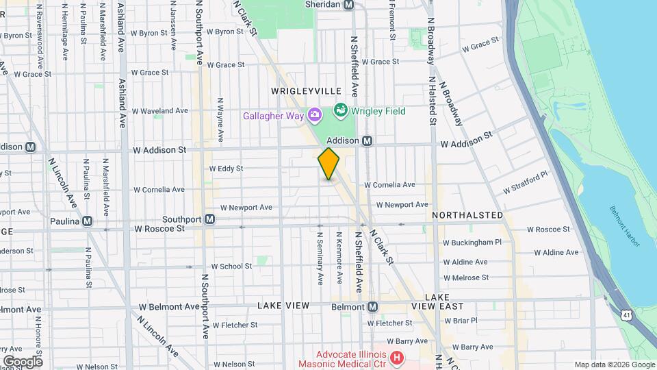 1056 W Cornelia Ave Map and Location Details