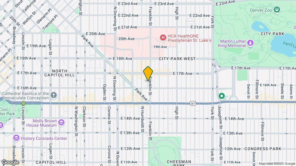 1647 N Franklin St Map and Location Details