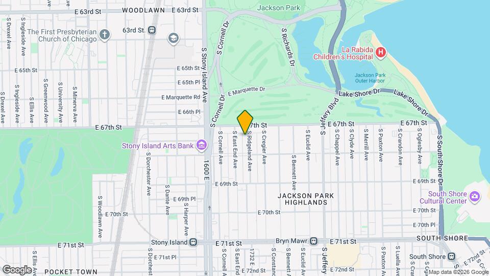 6722 S Ridgeland Ave Map and Location Details