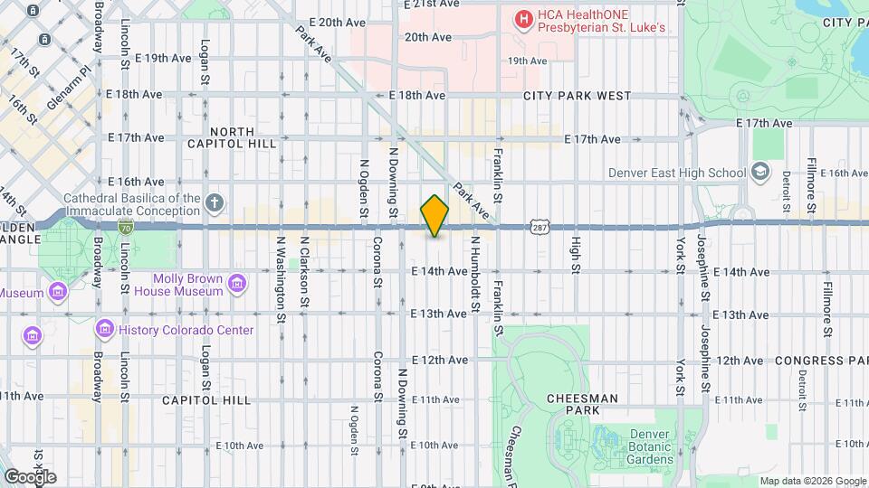 1454 N Marion St Map and Location Details