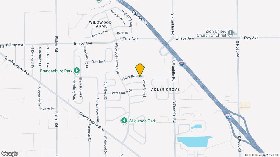 8123 Fisher Bend Dr Map and Location Details