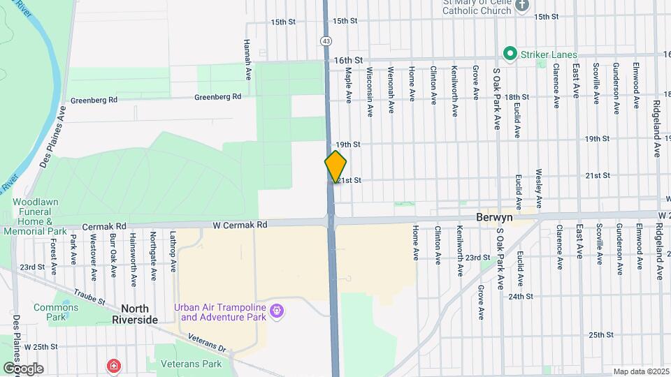 2107 S Harlem Ave Map and Location Details