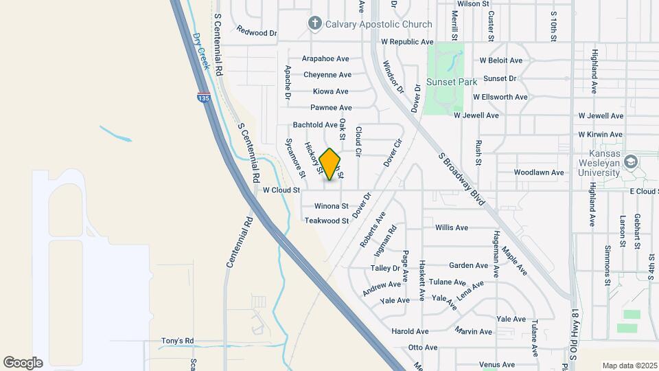 1719 Hickory St Map and Location Details