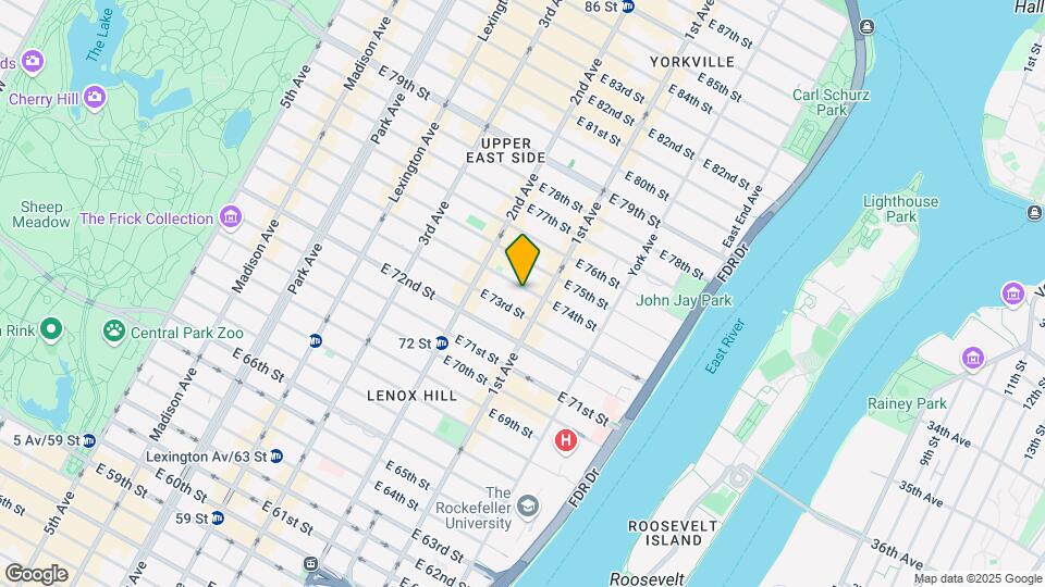340 E 74th St Map and Location Details