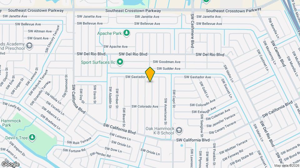 1920 SW Beauregard St Map and Location Details