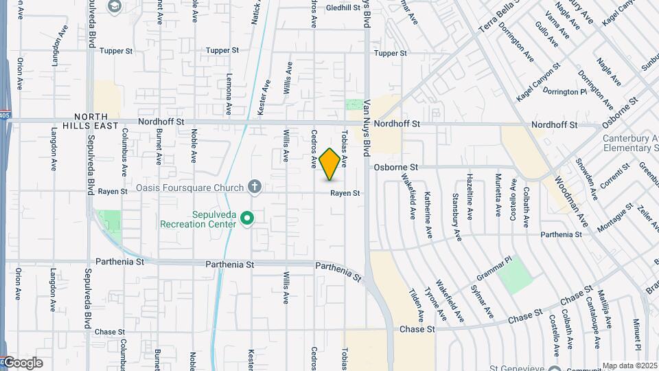 14677 Rayen St Map and Location Details