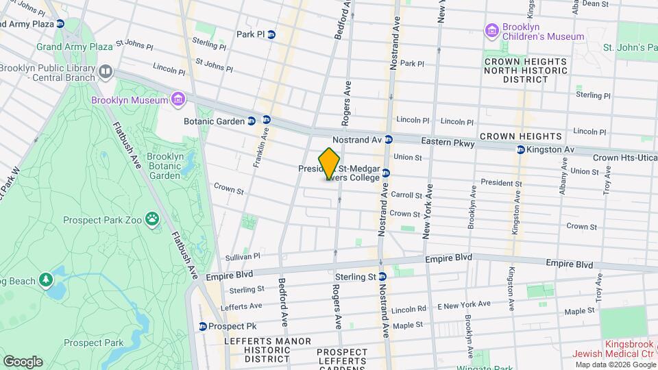 1073 Carroll St, Unit Room 1 Map and Location Details