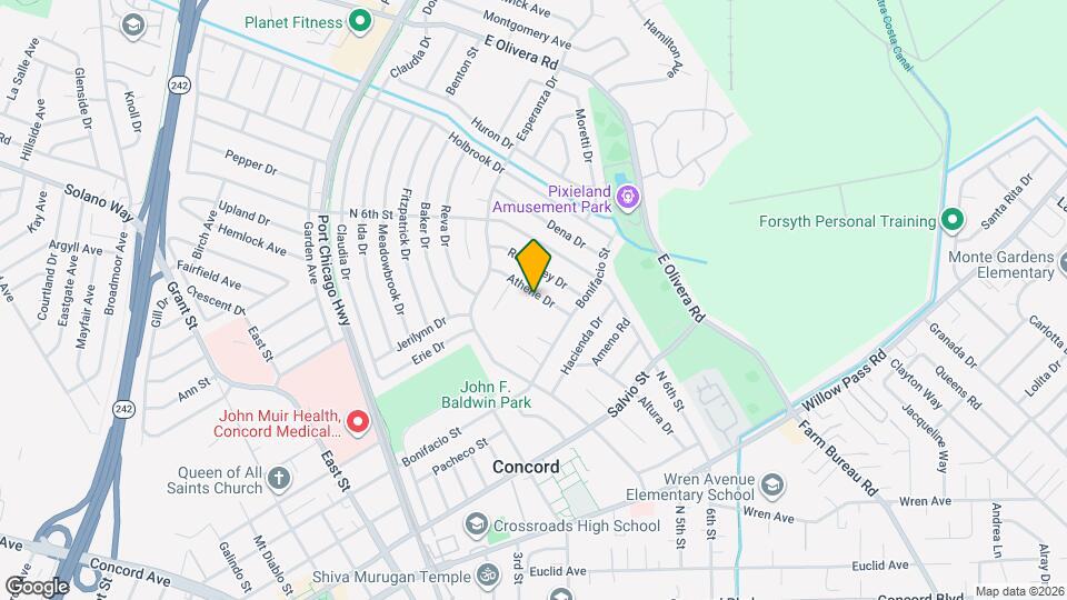 2125 Athene Dr Map and Location Details