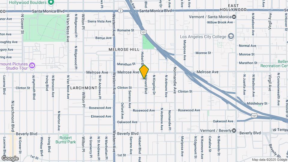 629 N Harvard Blvd Map and Location Details