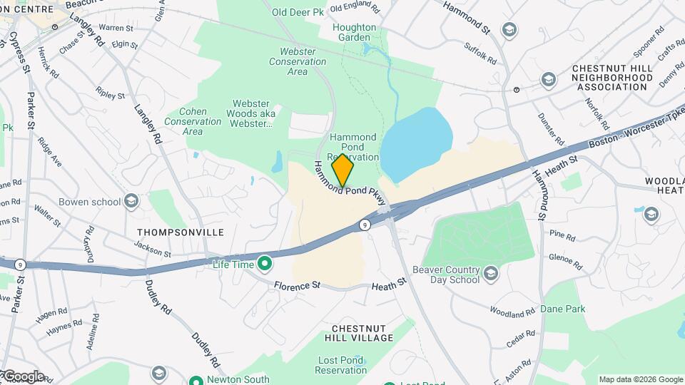 321 Hammond Pond Pkwy Map and Location Details