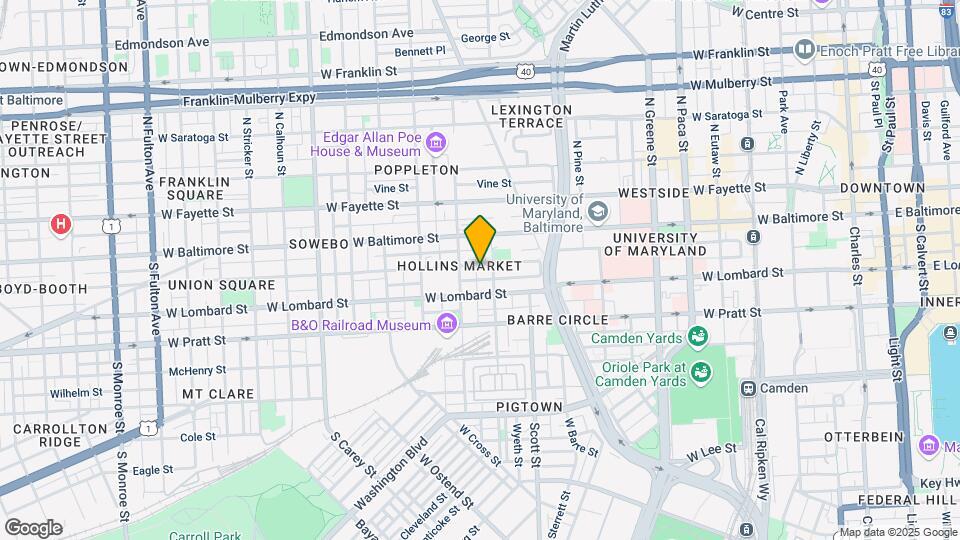 865 Hollins St, Unit 2F Map and Location Details
