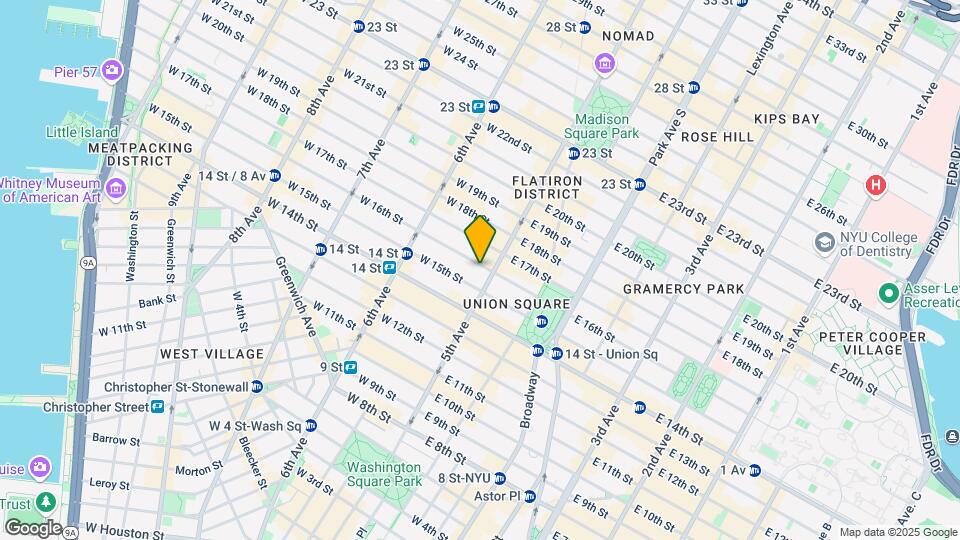 2 W 16th St Mapa y Detalles de la Ubicación
