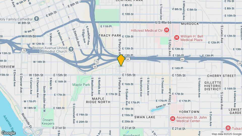 1423 S Peoria Ave Map and Location Details