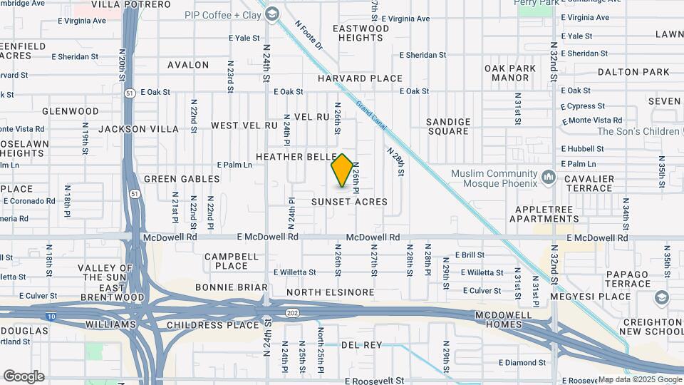 1814 N 26th Pl Mapa y Detalles de la Ubicación