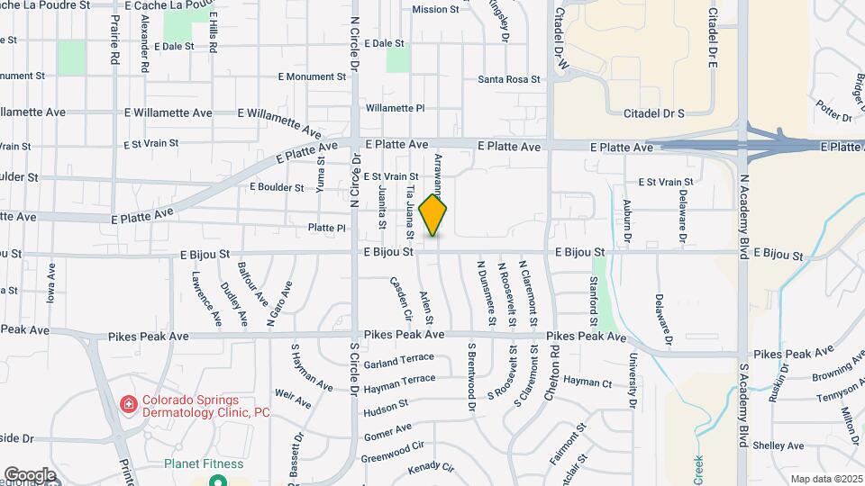 3020 E Bijou St, Unit #5B Mapa y Detalles de la Ubicación