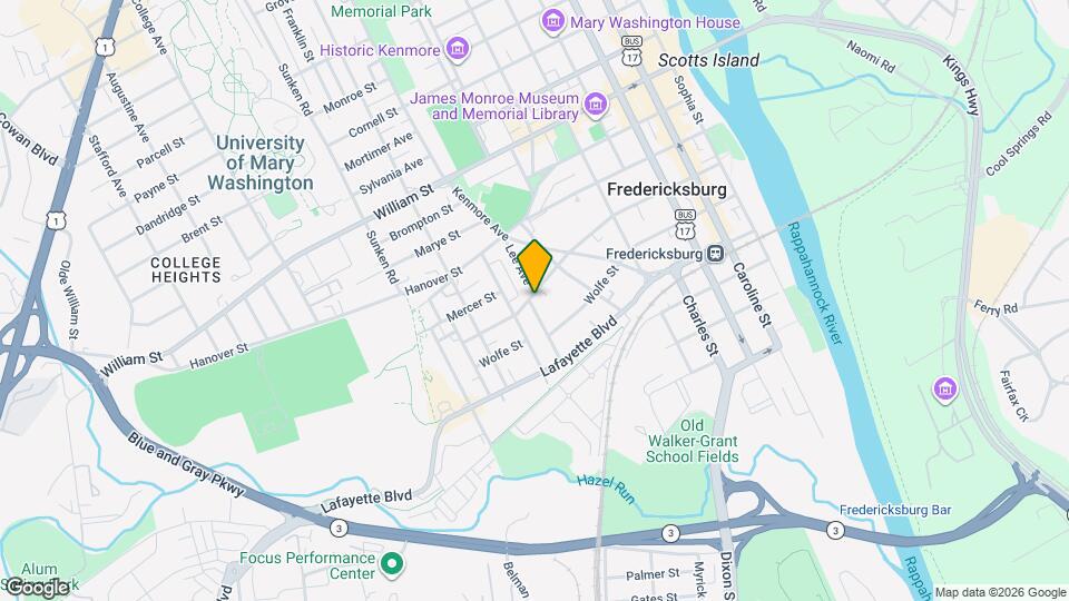 619 Spottswood St Map and Location Details