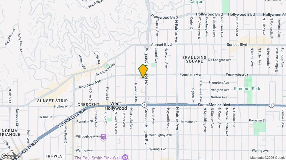 1269 N Crescent Heights Blvd Map and Location Details