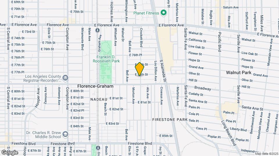 7809 Crockett Blvd Mapa y Detalles de la Ubicación