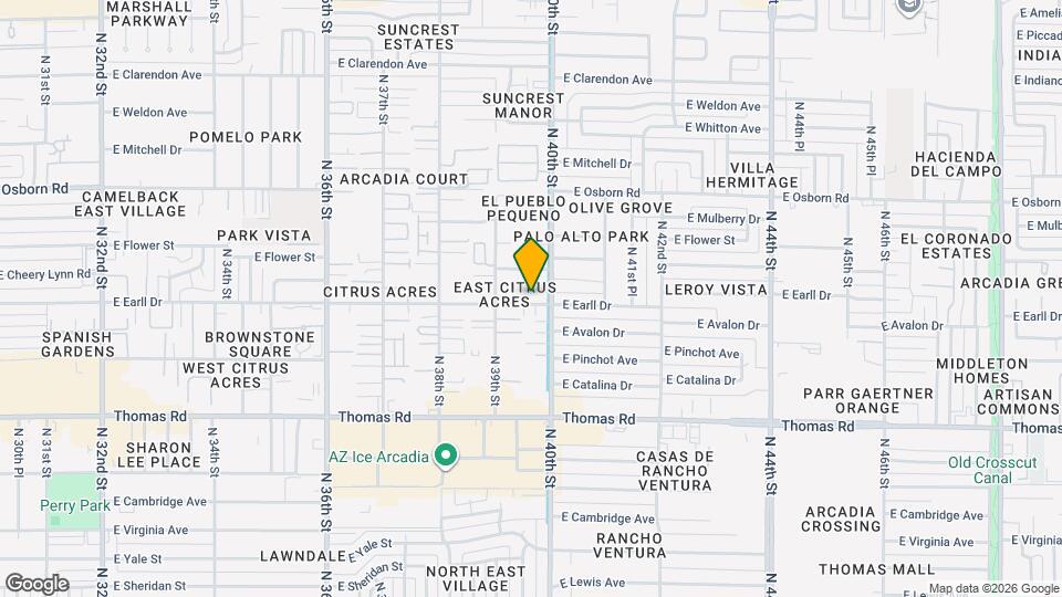 3944 E Earll Dr, Unit 2 Map and Location Details