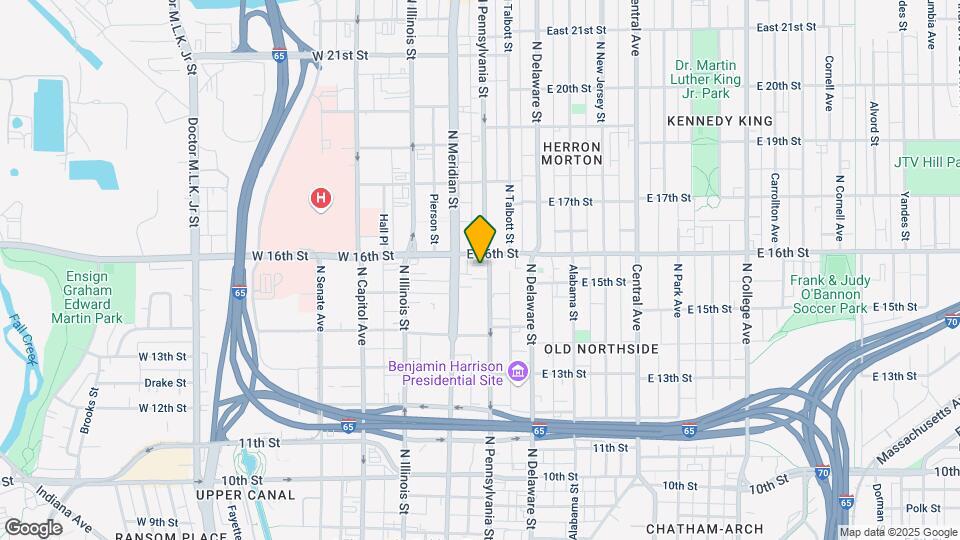 1512 N Pennsylvania St Map and Location Details