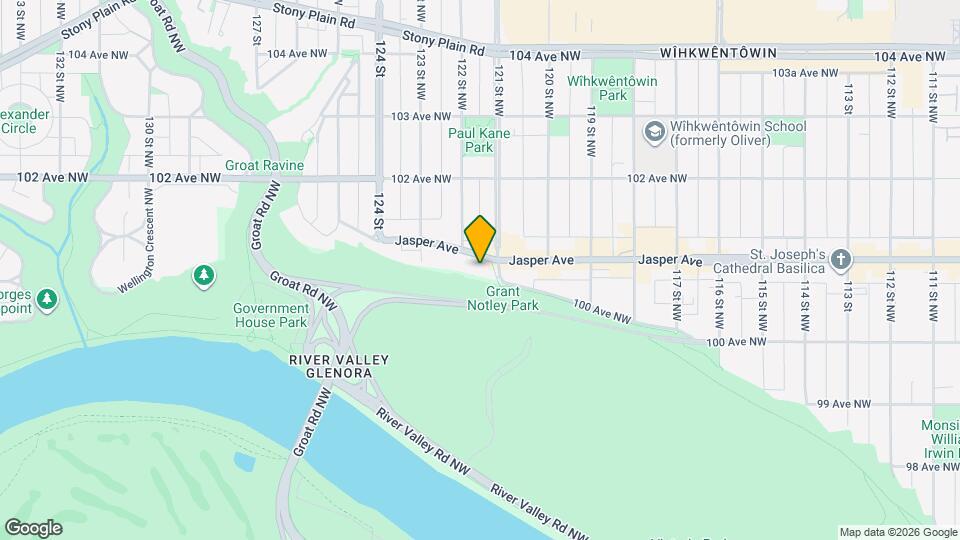 12121 Jasper Av NW Map and Location Details
