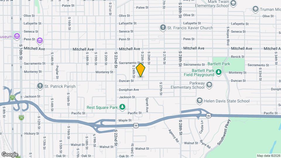 1616 S 25th St Map and Location Details