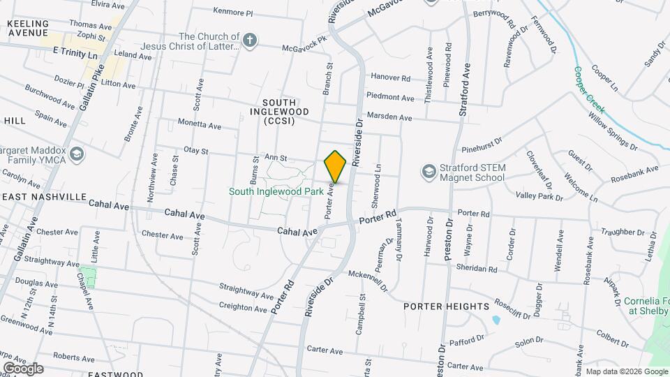 1622B Porter Ave Map and Location Details