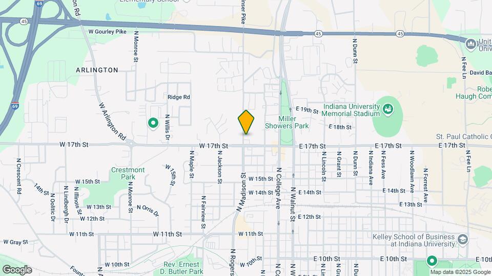 1302 N Kinser Pike Map and Location Details