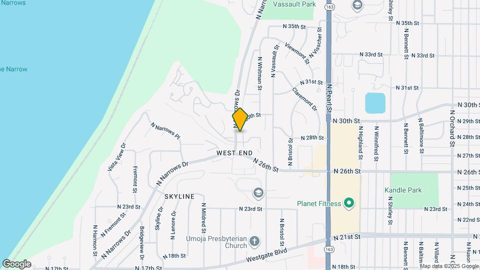2801 N Narrows Dr Map and Location Details