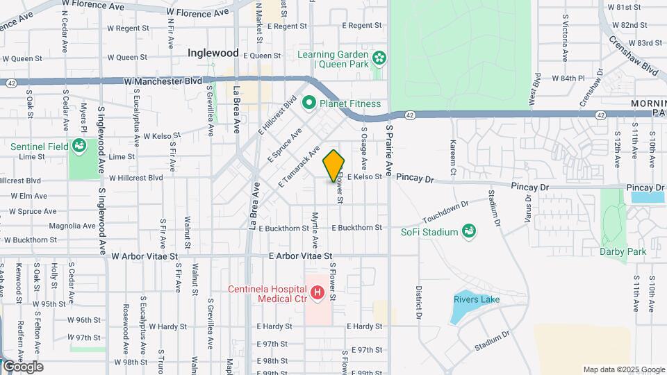611 S Flower St, Unit 5 Map and Location Details