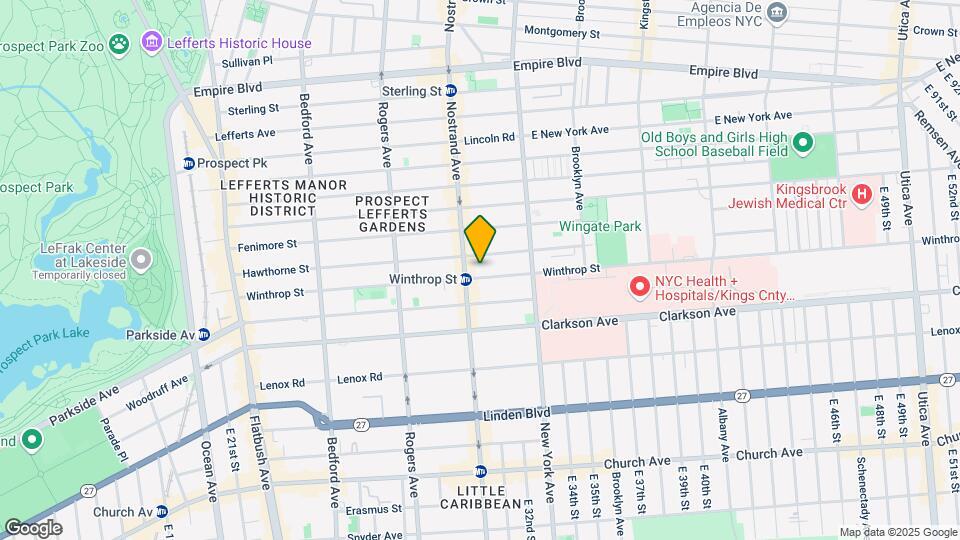317 Winthrop St, Unit PH Map and Location Details