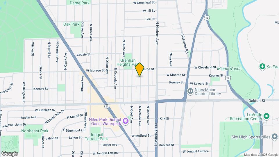 8126 N Octavia Ave Map and Location Details