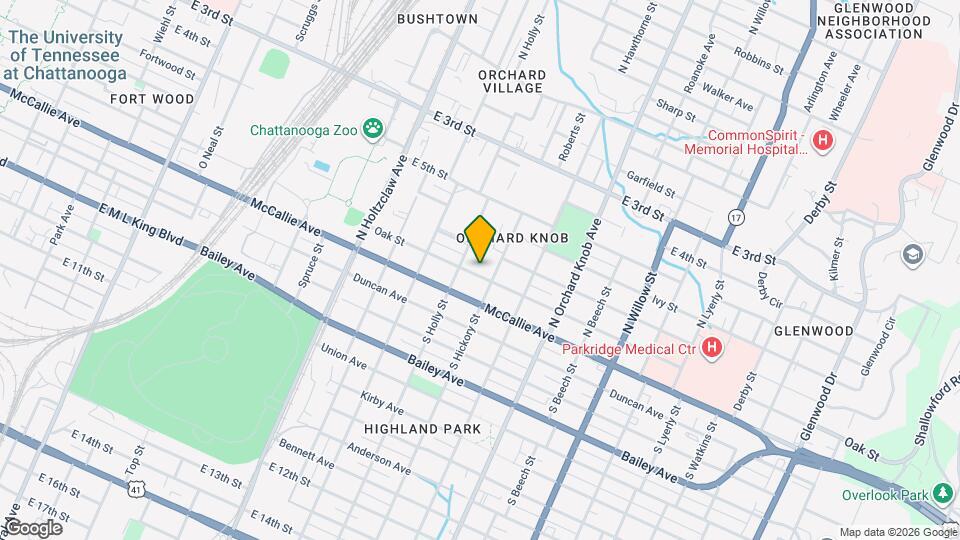 1609 Oak St Mapa y Detalles de la Ubicación