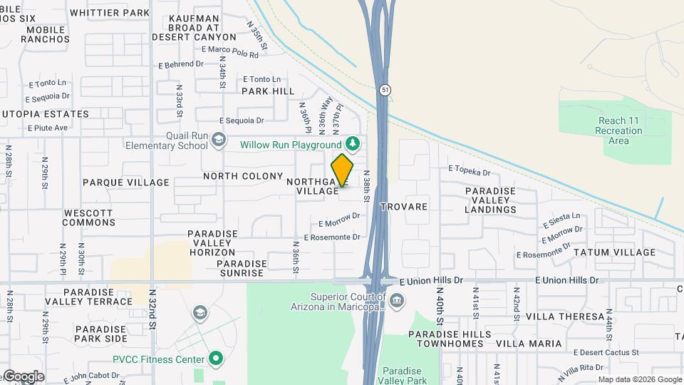 3705 E Topeka Dr Map and Location Details