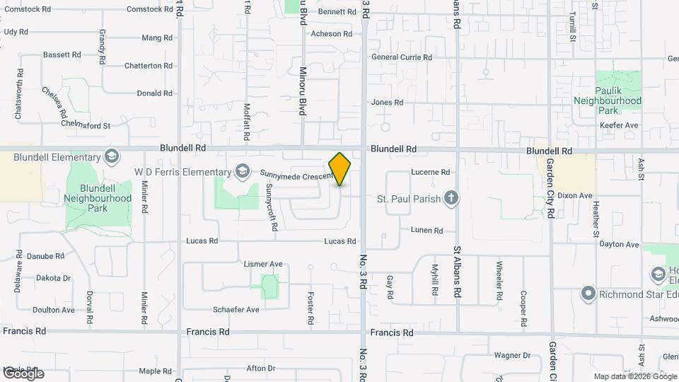 7988 Sunnymede Crescent Map and Location Details