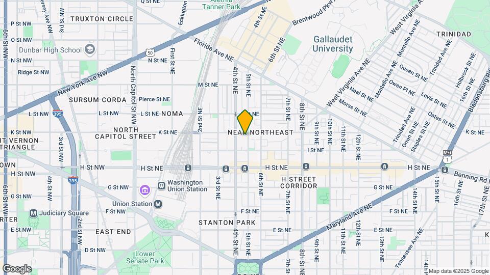 421 K St NE Map and Location Details