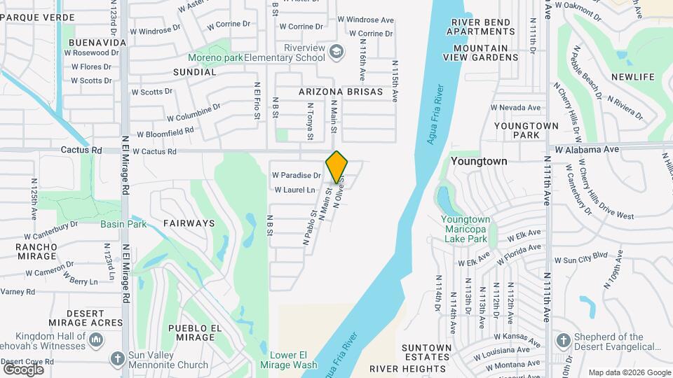 11922 N Olive St Map and Location Details