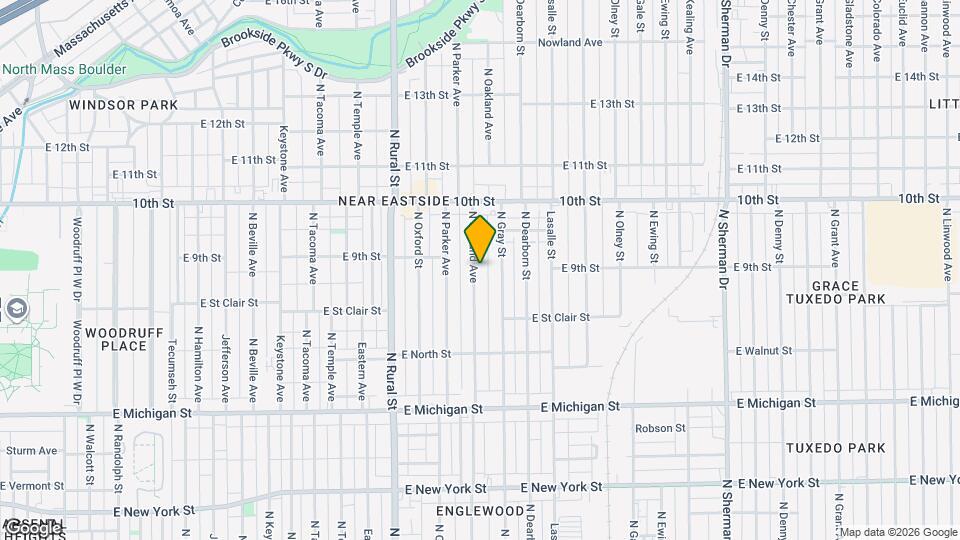 849 N Oakland Ave Map and Location Details