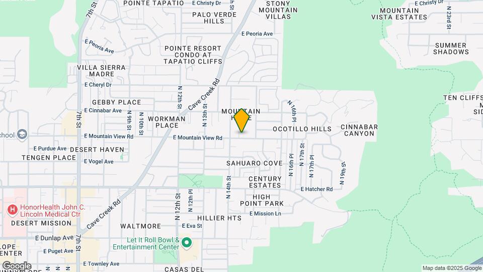 1418 E Mountain View Rd Map and Location Details