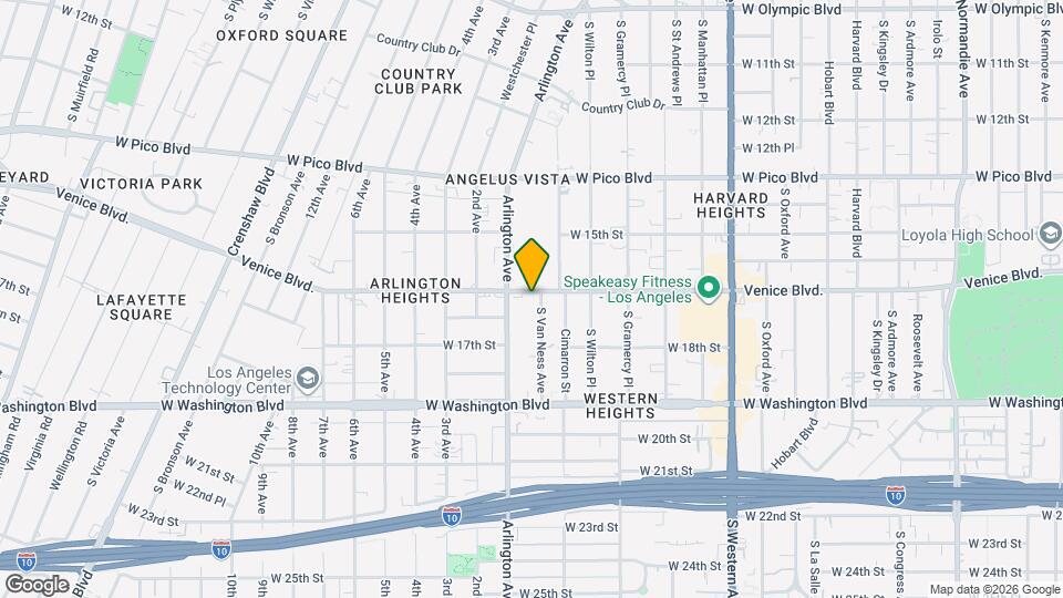 1601 S Van Ness Ave Map and Location Details