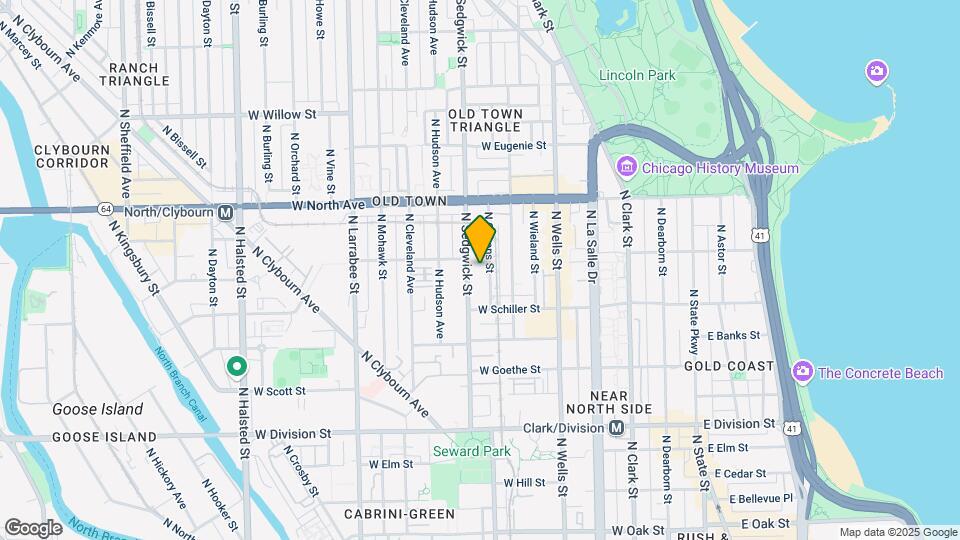 1444 N Orleans St Map and Location Details