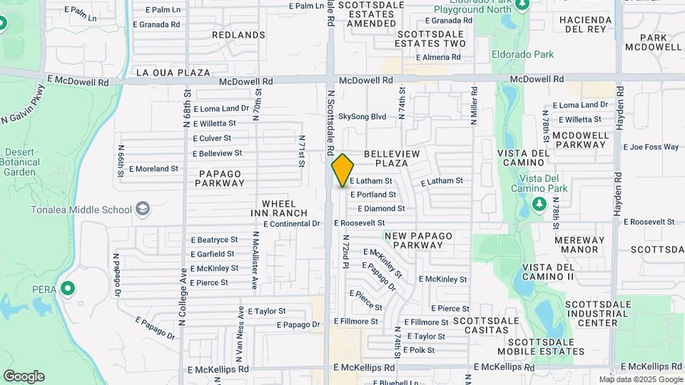1102 N 72nd Pl Map and Location Details