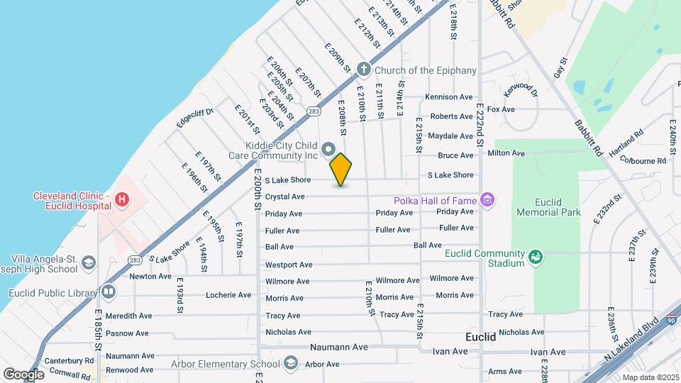 20801 Crystal Ave Map and Location Details