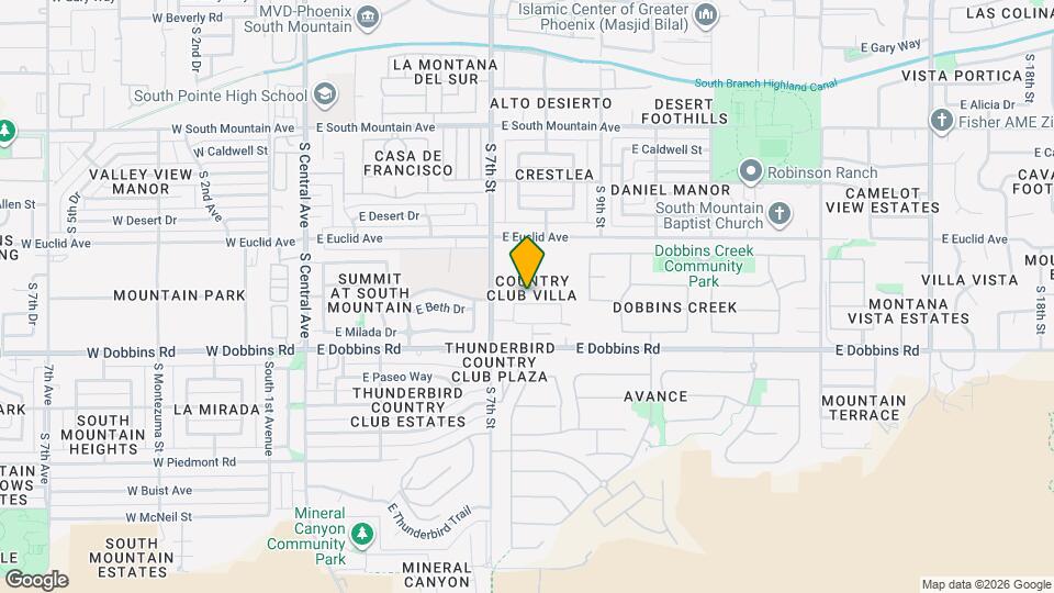 730 E Siesta Dr Mapa y Detalles de la Ubicación