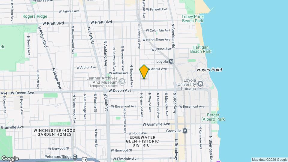 6437 N Glenwood Ave, Unit 2 Map and Location Details