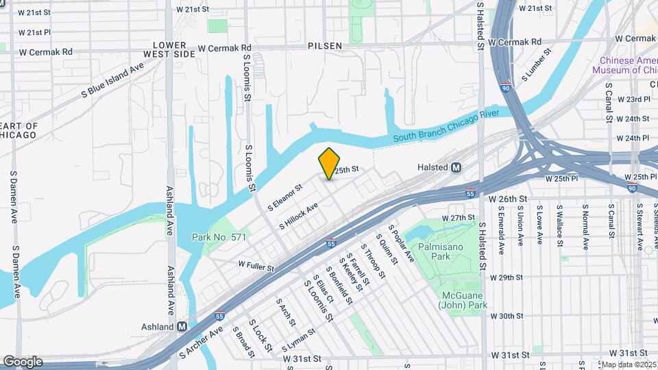 2521 S Throop St, Unit B Map and Location Details